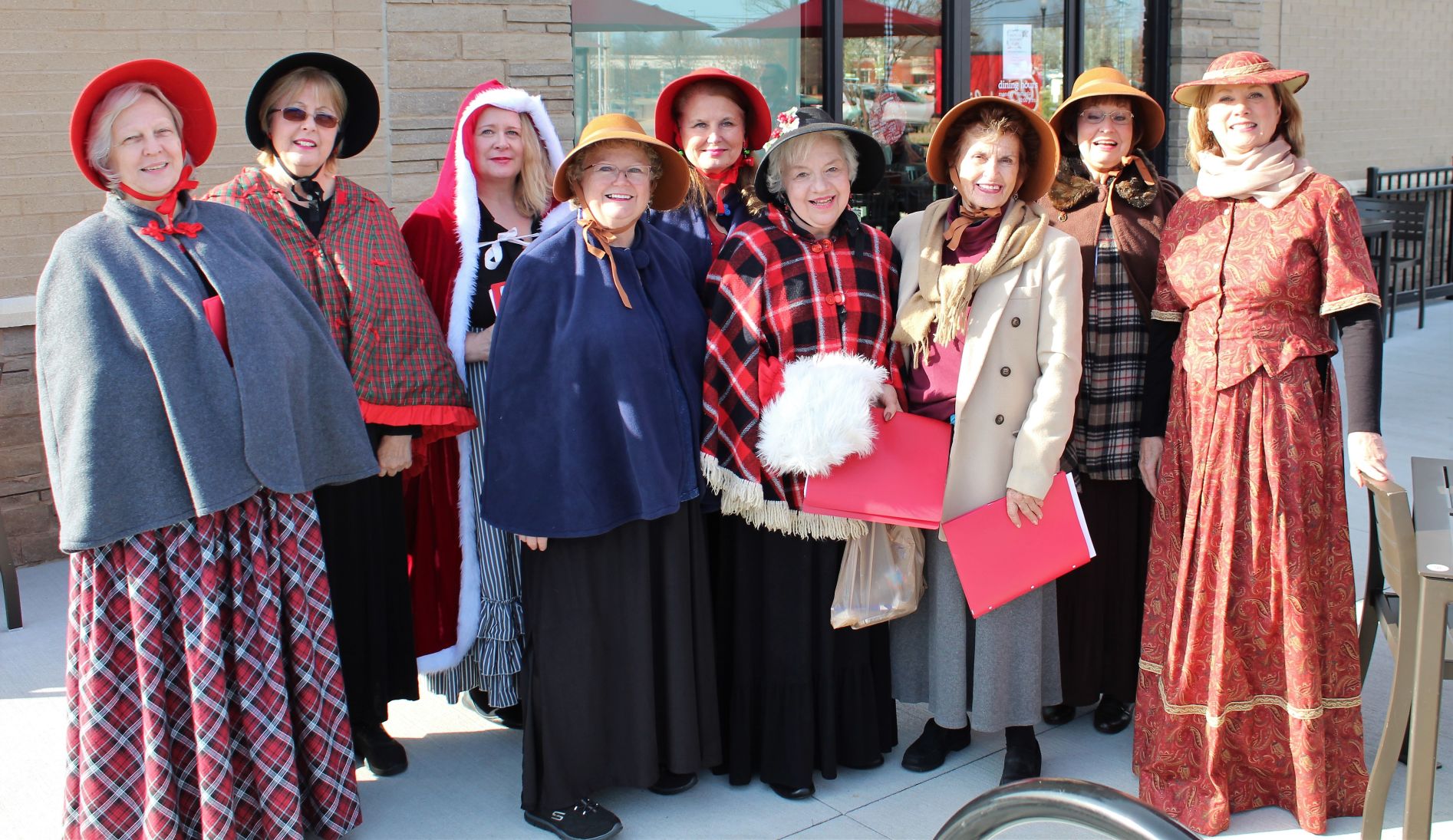 Carolers visit Getwell Chick fil A